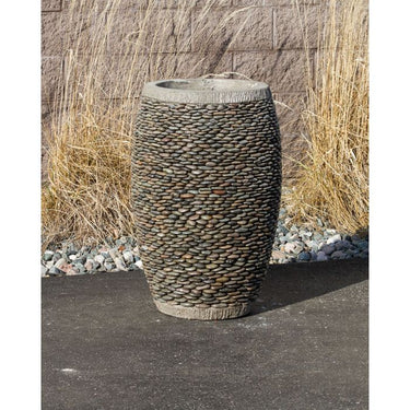 Stoned Urn FNT40539 Ceramic Vase Complete Fountain Kit Vase Fountain Blue Thumb